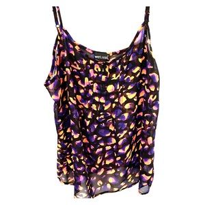 Leopard print flowy tank